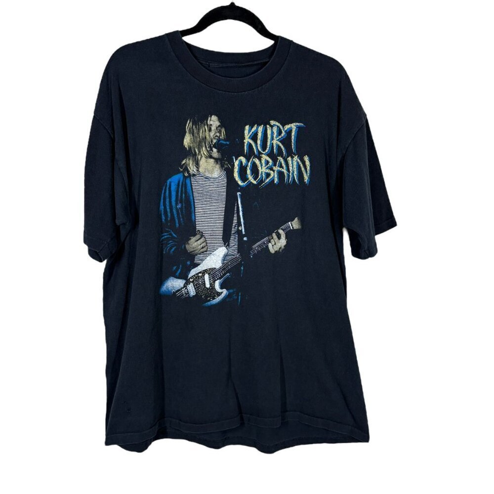 Vintage Kurt Cobain Black Suicide Note Tee Shirt Men's Size XL Nirvana Grunge
